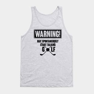 Warning golf Tank Top